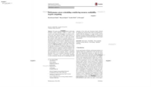 Performance aware scheduling considering resource availability in grid computing